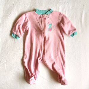 george pink mouse zipper footie sleeper pajamas 3 months baby girl